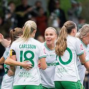 Hammarbyspelarna jublar.