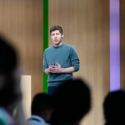 Sam Altman på scen i veckan. 
