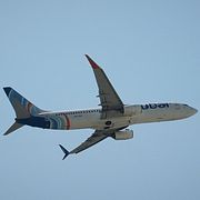 Flydubai-plan. Illustrationsbild.