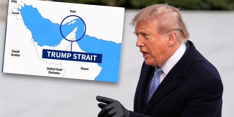 Donald Trump har återigen publiucerat en karta med ändrade namn.