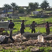 Arkivbild av palestinska boende på Västbanken förbereder sig för att lämna sina hem på grund av stigande bosättarvåld.