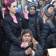 Arkivbild. Boende och demonstranter i migrantlägret på Sorgenfri i Malmö.