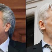 Lenin Moreno och Julian Assange.