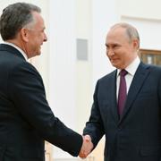 Witkoff och Putin under ett av deras tidigare möten i Moskva. 