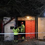 Räddningstjänst vid en av bränderna.