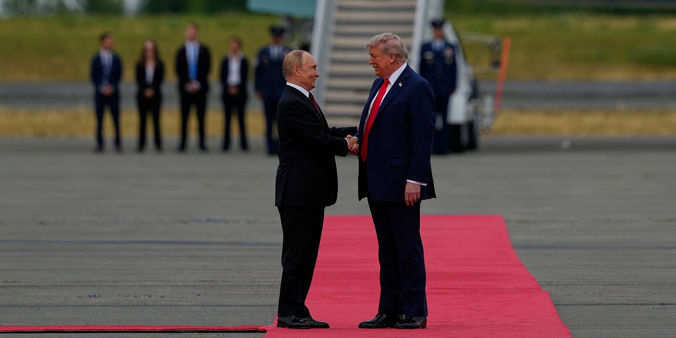 Putin och Trump i Alaska, arkivbild från augusti 2025.