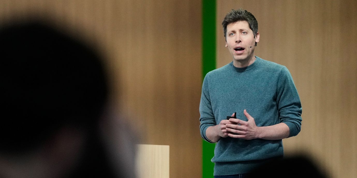 Open AI:s vd Sam Altman på OpenAI DevDay 2026 i San Francisco på tisdagen.