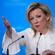 Ryska UD:s talesperson Maria Zacharova.