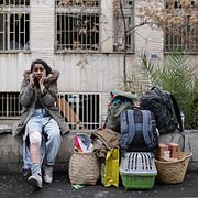 Skadad kvinna i Teheran, 28 mars.