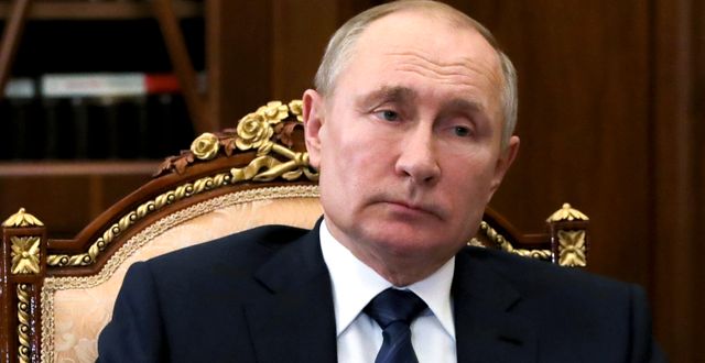 Rysslands president Vladmir Putin under ett möte i Moskva på torsdagen Mikhail Klimentyev / TT NYHETSBYRÅN