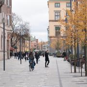 Fristadstorget med gågata i Eskilstuna. Illustrationsbild.