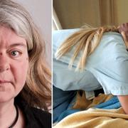 Mia Sydow Mölleby (V) tycker att det är orimligt att vårdpersonal tjänar mindre än riksdagsledamöter.