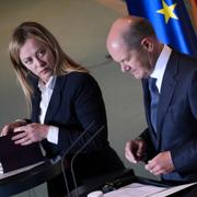 Italiens premiärminister Giorgia Meloni och tyska förbundskanslern Olaf Scholz