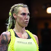 Arkivbild från maj: Mikaela Laurén under en boxningsmatch i Stockholm.