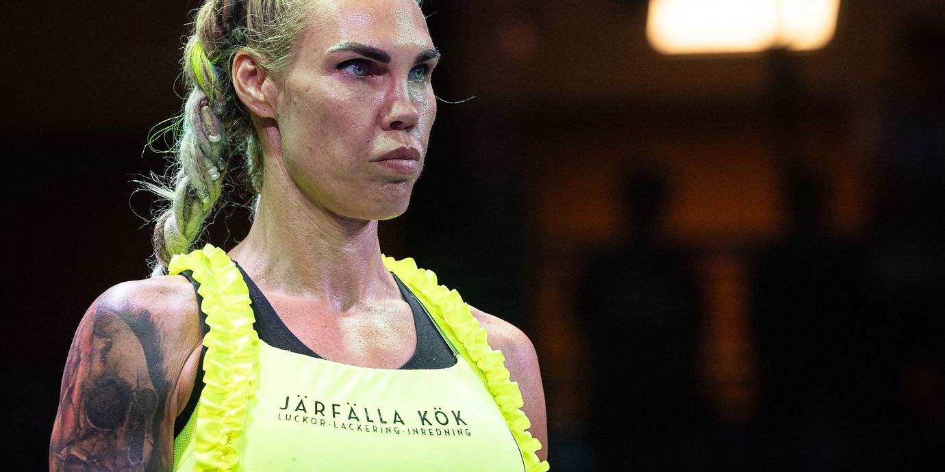 Arkivbild från maj: Mikaela Laurén under en boxningsmatch i Stockholm.