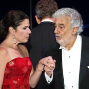 Plácido Domingo och operasångerskan Ana Maria Martinez vid en konsert i augusti.