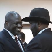  Riek Machar och Salva Kiir.