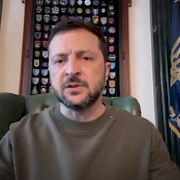 Zelenskyj på Telegram på lördagen.
