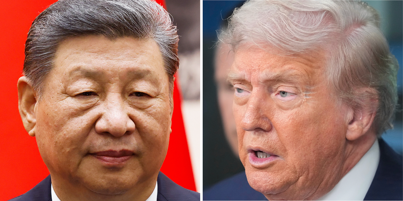Xi Jinping och Donald Trump.