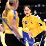 Sveriges skipper  Anna Hasselborg under lördagens kvartsfinal  mellan Italien och Sverige.