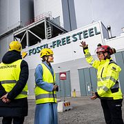 Kronprinsessan Victoria och prins Daniel på besök i Luleå och Hybrit-projektet med att ta fram fossilfritt stål. År 2022.