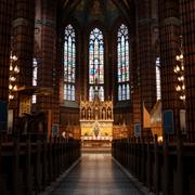 Sankt Johannes kyrka i Stockholm. Arkivbild. 