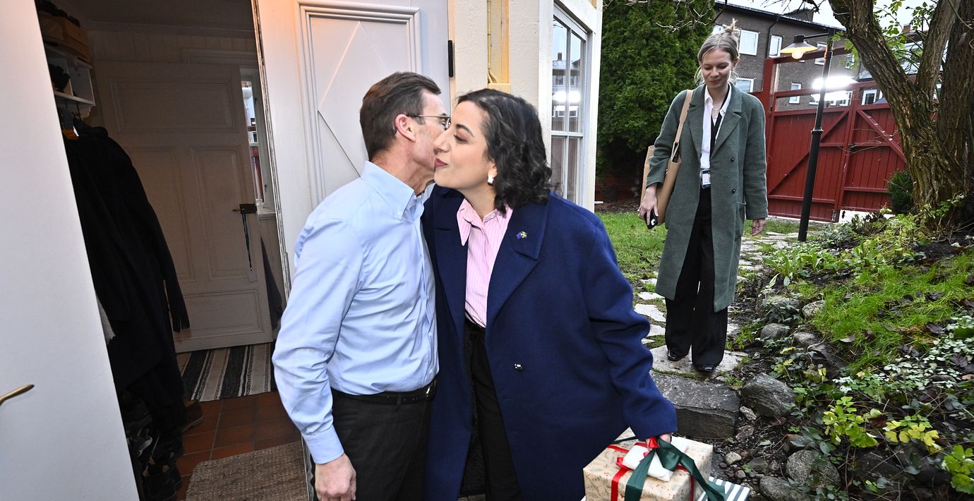 Statsminister Ulf Kristersson och L-ledaren Simona Mohamsson, arkivbild från december 2025.