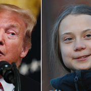 Trump och Thunberg.