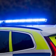 STOCKHOLM 20250128
Polisbil med blåljus.
Foto: Christine Olsson / TT / Kod 10430