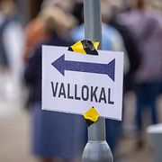 En vallokal i Landskrona inför höstens val.