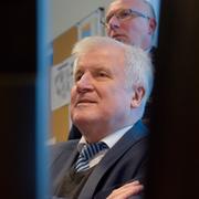 Horst Seehofer i Bautzen, där han lämnade sitt besked. 