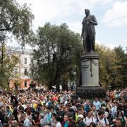 Protester i Moskva 31 augusti.