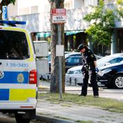 Bild från skottlossningen i Sollentuna.