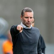 Örebros tränare Axel Kjäll under fotbollsmatchen i Allsvenskan mellan Sirius och Örebro.