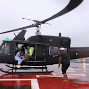 Helikopterevakuering i Hat Yai.