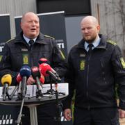 Bild från polisens pressträff. 