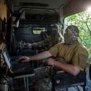 Ukrainianska drönarsoldater nära Pokrovsk. 6 augusti.