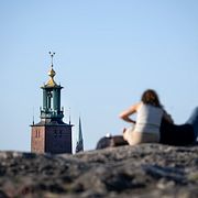 Stockholms stadshus. Stockholmsbörsen väntas öppna på minus.