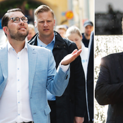 Jimmie Åkesson och Donald Trump.