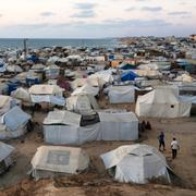 Ett flyktingsläger för palestinier i Khan Yunis.
