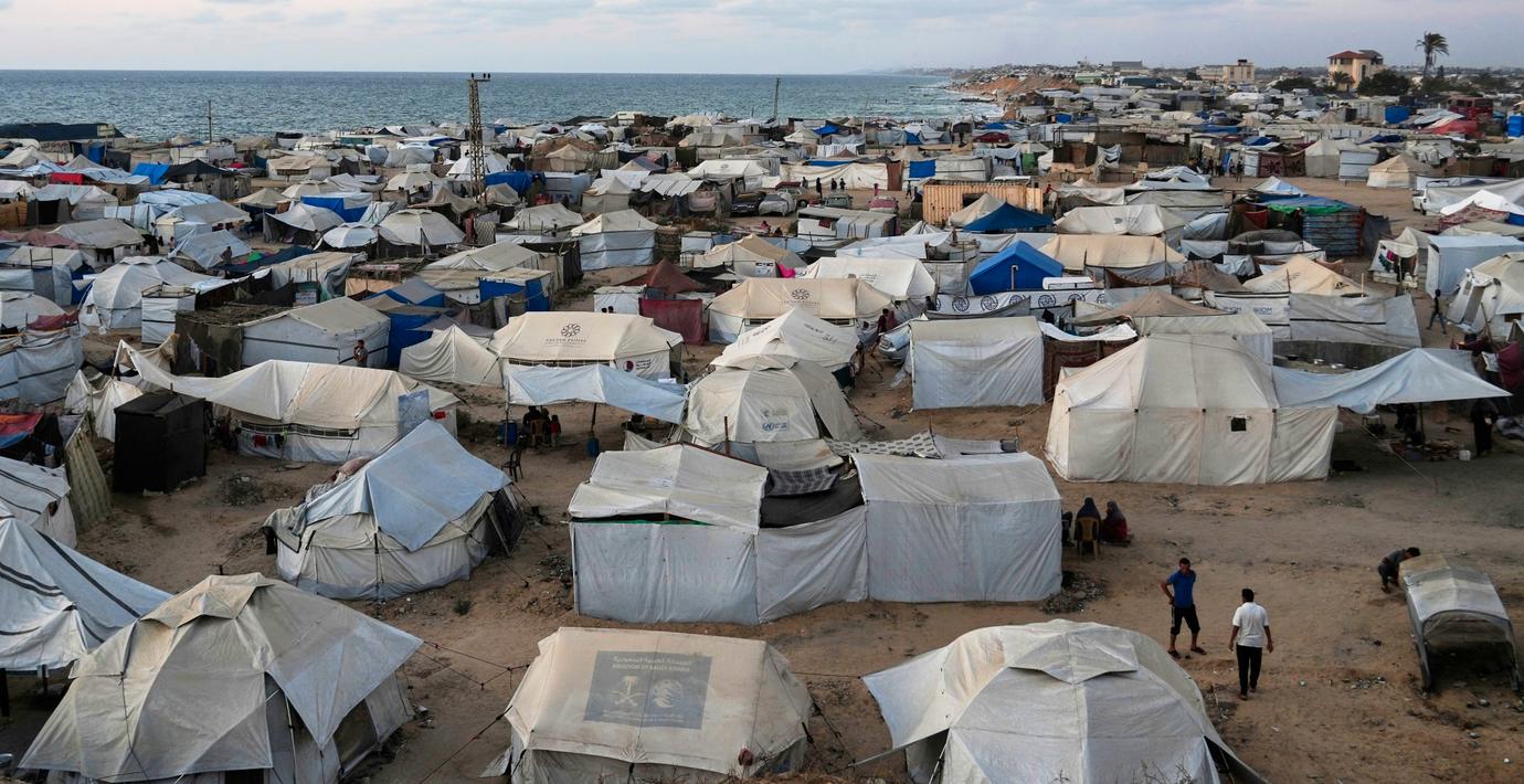 Ett flyktingsläger för palestinier i Khan Yunis.