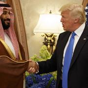 Trump och Mohammed bin Salman.