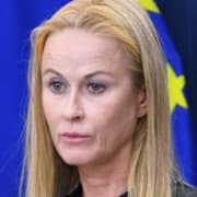 Justitieminister Gunnar Strömmer (M) och Katja Nyberg (SD) under en pressträff den 27 augusti 2025. 