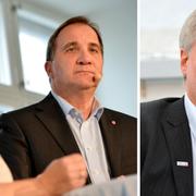 Helene Hellemark Knutsson, Stefan Löfven och Torbjörn Johansson.