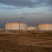 Råoljelager i Midland, Texas.