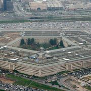 Arkivbild: Vy över Pentagonbyggnaden i Washington. 