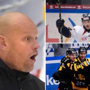 Fredrik Olausson och Andreas Johansson (arkiv), Djurgårdens Daniel Brodin jublar efter 0–3-målet. Skellefteå tog nionde raka.