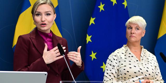 Energi- och näringsminister Ebba Busch (KD) och äldre- och socialförsäkringsminister Anna Tenje (M)/Arkivbild från november 2022 Jonas Ekströmer/TT