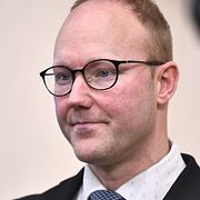 
Ludvig Aspling (SD), under en pressträff tidigare i år.