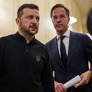 Arkivbild. Volodymyr Zelenskyj och Mark Rutte i Kyiv i oktober 2024.